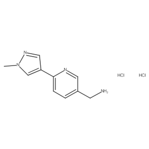 [6-(1-Methylpyrazol-4-yl)pyridin-3-yl]methanamine;dihydrochloride结构式