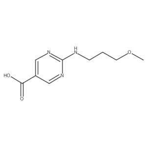 2-(3-Methoxypropylamino)pyrimidine-5-carboxylic acid结构式