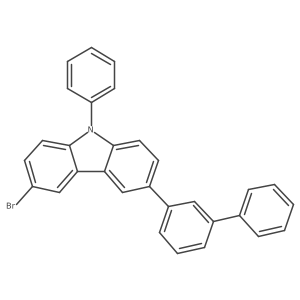 3-[1,1'-Biphenyl]-3-yl-6-bromo-9-phenyl-9H-carbazole Structure
