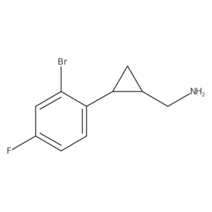 [2-(2-Bromo-4-fluorophenyl)cyclopropyl]methanamine Structure