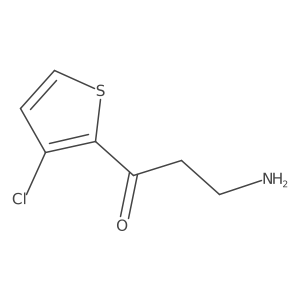 3-Amino-1-(3-chlorothiophen-2-yl)propan-1-one结构式