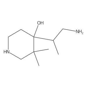 4-(1-Aminopropan-2-yl)-3,3-dimethylpiperidin-4-ol结构式