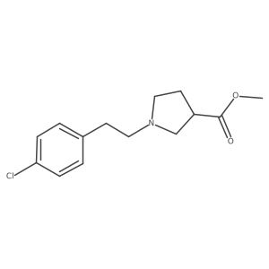 Methyl 1-(4-chlorophenethyl)pyrrolidine-3-carboxylate结构式