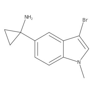 Cyclopropanamine, 1-(3-bromo-1-methyl-1H-indol-5-yl)-结构式