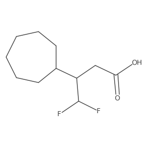 3-Cycloheptyl-4,4-difluorobutanoic acid结构式