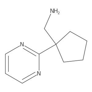 [1-(Pyrimidin-2-yl)cyclopentyl]methanamine结构式