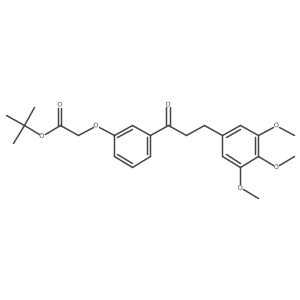 Tert-butyl 2-(3-(3-(3,4,5-trimethoxyphenyl)propanoyl)phenoxy)acetate结构式