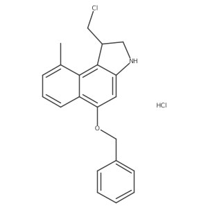1-(chloromethyl)-9-methyl-5-phenylmethoxy-2,3-dihydro-1H-benzo[e]indole;hydrochloride Structure
