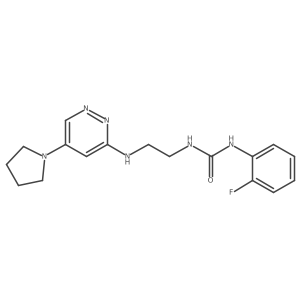 1-(2-Fluorophenyl)-3-(2-((5-(pyrrolidin-1-yl)pyridazin-3-yl)amino)ethyl)urea Structure