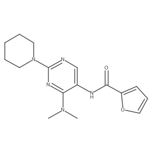 N-(4-(dimethylamino)-2-(piperidin-1-yl)pyrimidin-5-yl)furan-2-carboxamide Structure