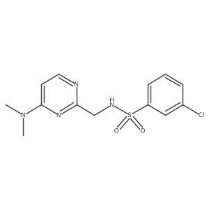 3-chloro-N-((4-(dimethylamino)pyrimidin-2-yl)methyl)benzenesulfonamide Structure