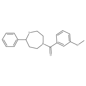 (3-Methoxyphenyl)(7-phenyl-1,4-thiazepan-4-yl)methanone Structure