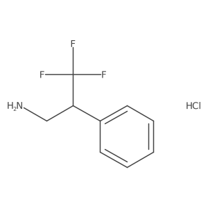 3,3,3-Trifluoro-2-phenylpropan-1-amine hydrochloride结构式