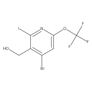 (4-Bromo-2-iodo-6-(trifluoromethoxy)pyridin-3-yl)methanol Structure
