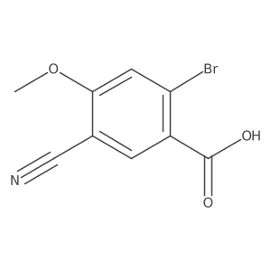 2-Bromo-5-cyano-4-methoxybenzoic acid Structure