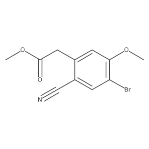 Methyl 4-bromo-2-cyano-5-methoxyphenylacetate Structure