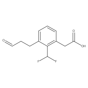2-(Difluoromethyl)-3-(3-oxopropyl)phenylacetic acid结构式