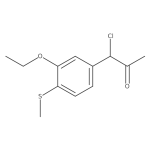 1-Chloro-1-(3-ethoxy-4-(methylthio)phenyl)propan-2-one结构式