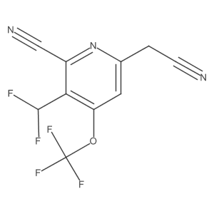 6-(Cyanomethyl)-3-(difluoromethyl)-4-(trifluoromethoxy)picolinonitrile Structure