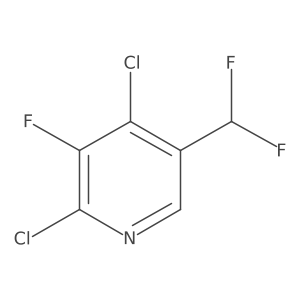 2,4-Dichloro-5-(difluoromethyl)-3-fluoropyridine结构式