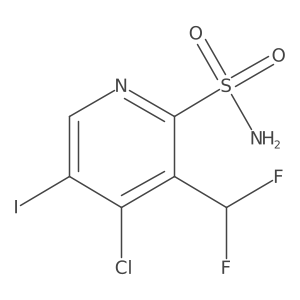 4-Chloro-3-(difluoromethyl)-5-iodopyridine-2-sulfonamide Structure