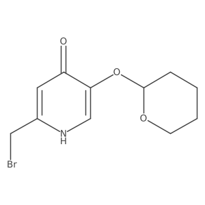2-(bromomethyl)-5-(oxan-2-yloxy)-1H-pyridin-4-one Structure