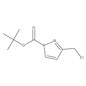 tert-butyl 3-(chloromethyl)-1H-pyrazole-1-carboxylate结构式