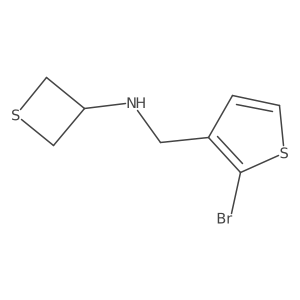 N-((2-Bromothiophen-3-yl)methyl)thietan-3-amine Structure