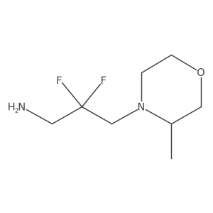 2,2-Difluoro-3-(3-methylmorpholin-4-yl)propan-1-amine结构式