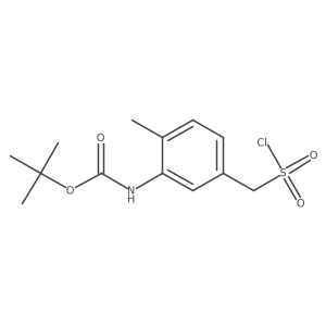 tert-butyl N-{5-[(chlorosulfonyl)methyl]-2-methylphenyl}carbamate结构式