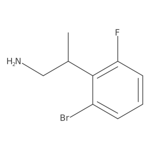 2-(2-Bromo-6-fluorophenyl)propan-1-amine结构式
