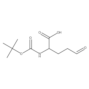2-{[(Tert-butoxy)carbonyl]amino}-5-oxopentanoic acid结构式
