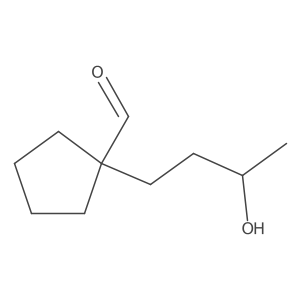 1-(3-Hydroxybutyl)cyclopentane-1-carbaldehyde结构式