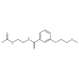 N-(2-acetamidoethyl)-2-(2-methoxyethoxy)isonicotinamide结构式