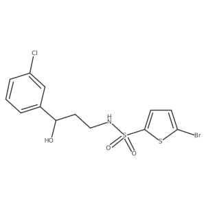 5-bromo-N-[3-(3-chlorophenyl)-3-hydroxypropyl]thiophene-2-sulfonamide Structure