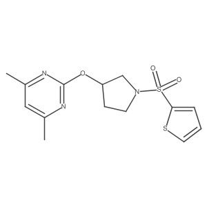 4,6-Dimethyl-2-((1-(thiophen-2-ylsulfonyl)pyrrolidin-3-yl)oxy)pyrimidine Structure