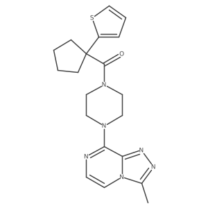 (4-(3-Methyl-[1,2,4]triazolo[4,3-a]pyrazin-8-yl)piperazin-1-yl)(1-(thiophen-2-yl)cyclopentyl)methanone Structure