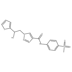 1-(2-hydroxy-2-(thiophen-2-yl)ethyl)-N-(4-(methylsulfonyl)phenyl)-1H-1,2,3-triazole-4-carboxamide Structure