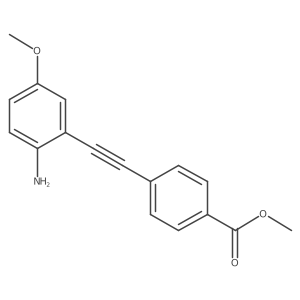 Methyl 4-[2-(2-amino-5-methoxyphenyl)ethynyl]benzoate结构式