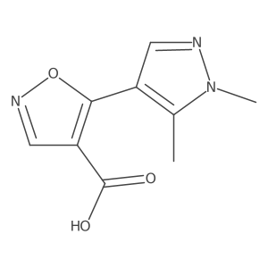 5-(1,5-dimethyl-1H-pyrazol-4-yl)-1,2-oxazole-4-carboxylic acid Structure