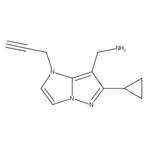 (6-cyclopropyl-1-prop-2-ynyl-imidazo[1,2-b]pyrazol-7-yl)methanamine结构式