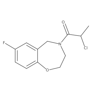 2-chloro-1-(7-fluoro-2,3-dihydrobenzo[f][1,4]oxazepin-4(5H)-yl)propan-1-one结构式