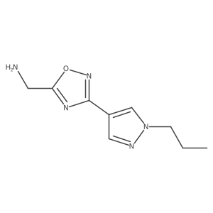 (3-(1-propyl-1H-pyrazol-4-yl)-1,2,4-oxadiazol-5-yl)methanamine结构式