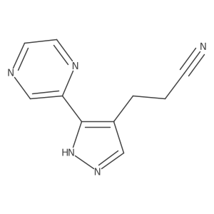 3-(3-(pyrazin-2-yl)-1H-pyrazol-4-yl)propanenitrile Structure