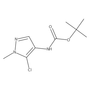 Tert-butyl n-(5-chloro-1-methyl-1h-pyrazol-4-yl)carbamate结构式