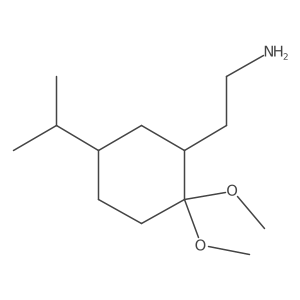 2-[2,2-Dimethoxy-5-(propan-2-yl)cyclohexyl]ethan-1-amine Structure