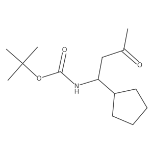 tert-butyl N-(1-cyclopentyl-3-oxobutyl)carbamate Structure