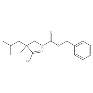 2-({[(Benzyloxy)carbonyl]amino}methyl)-2,4-dimethylpentanoic acid Structure