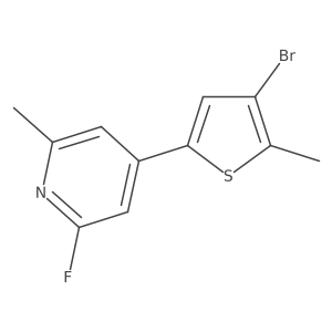 4-(4-Bromo-5-methylthiophen-2-yl)-2-fluoro-6-methylpyridine Structure