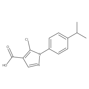 5-chloro-1-[4-(propan-2-yl)phenyl]-1H-pyrazole-4-carboxylic acid Structure
